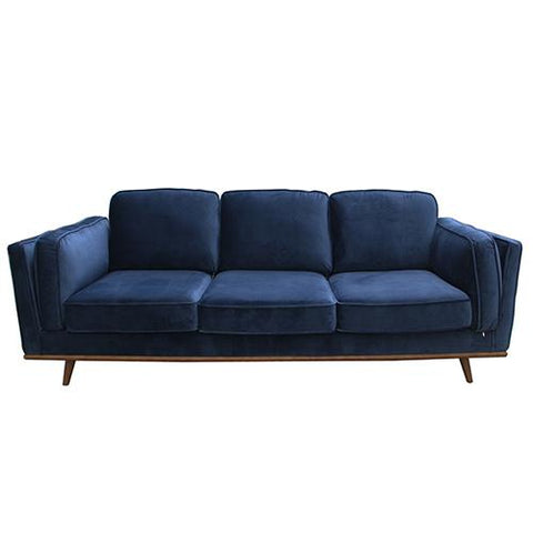 Sofas Wooden framed living room couch with Sofa Blue Fabric 3+2+1 seater  lounge set