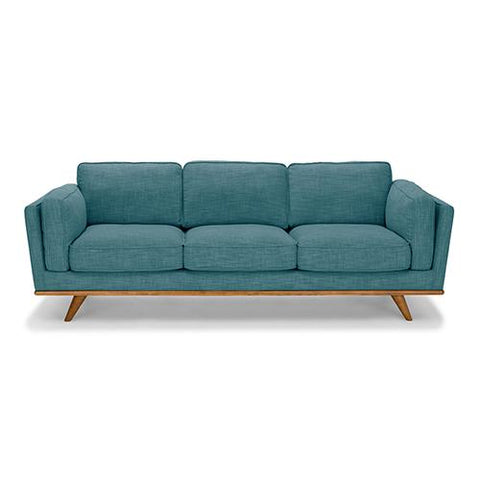 Sofas Wooden framed living room couch with Sofa Teal Fabric 3+2 seater  lounge set