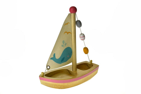 Wooden Sailboat Whale