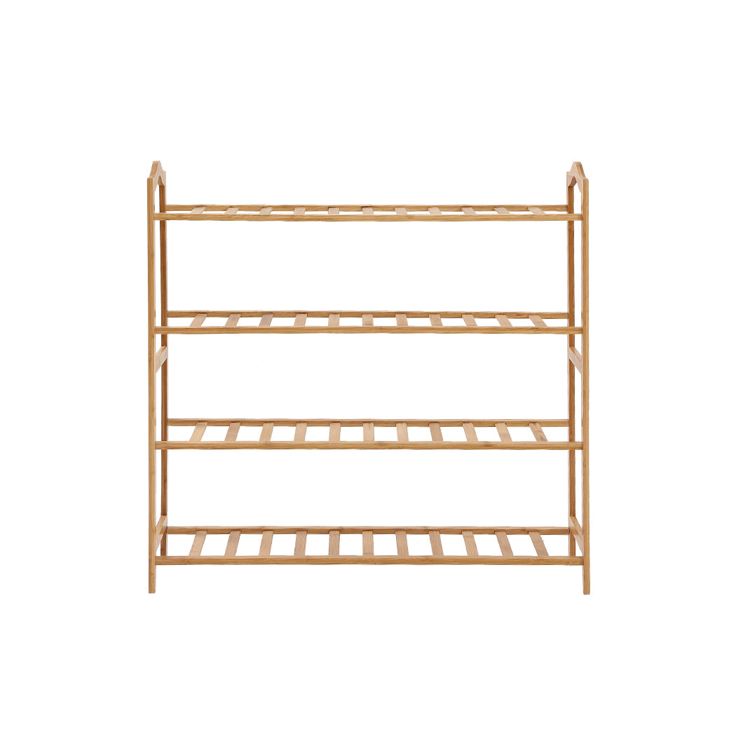 Bamboo Shoe Rack Storage Wooden-Elegant