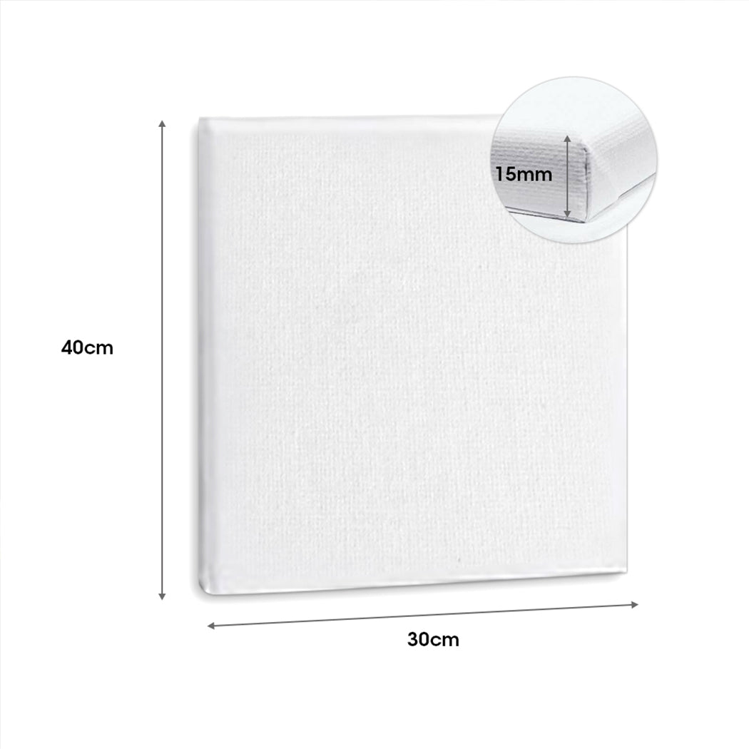 Art Large White Range - 5x Artist Canvas Blank Stretched Canvases-Stylish