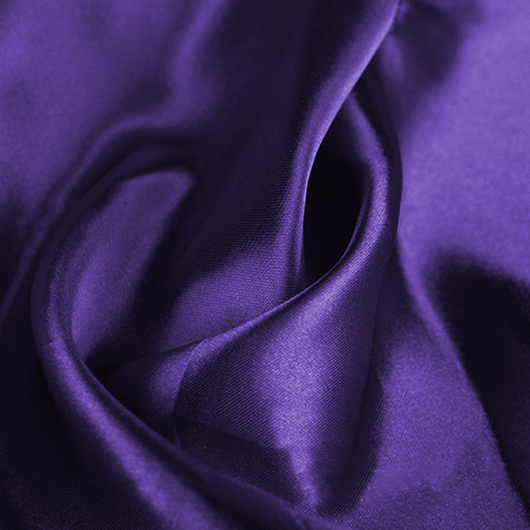 50x Table Runners Coloured Satin Chair Eggplant | SC2 id