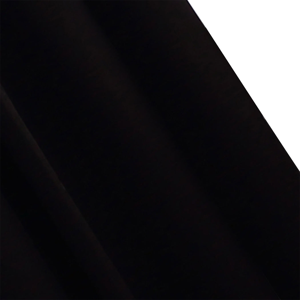 2x Black Blockout Curtain Panels 3-Layer Thermal Window Drapes