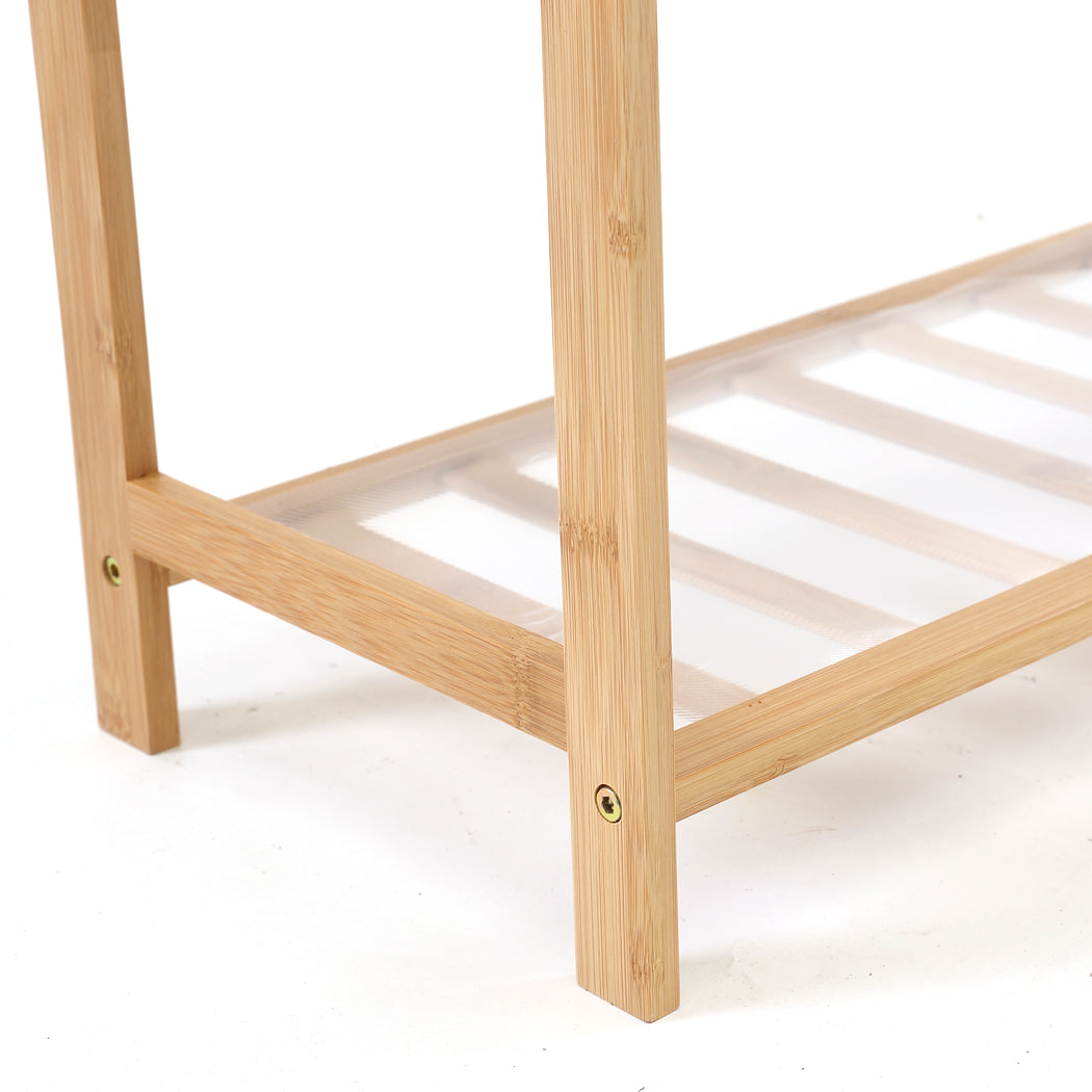 Bamboo Shoe Rack Storage Wooden-Elegant