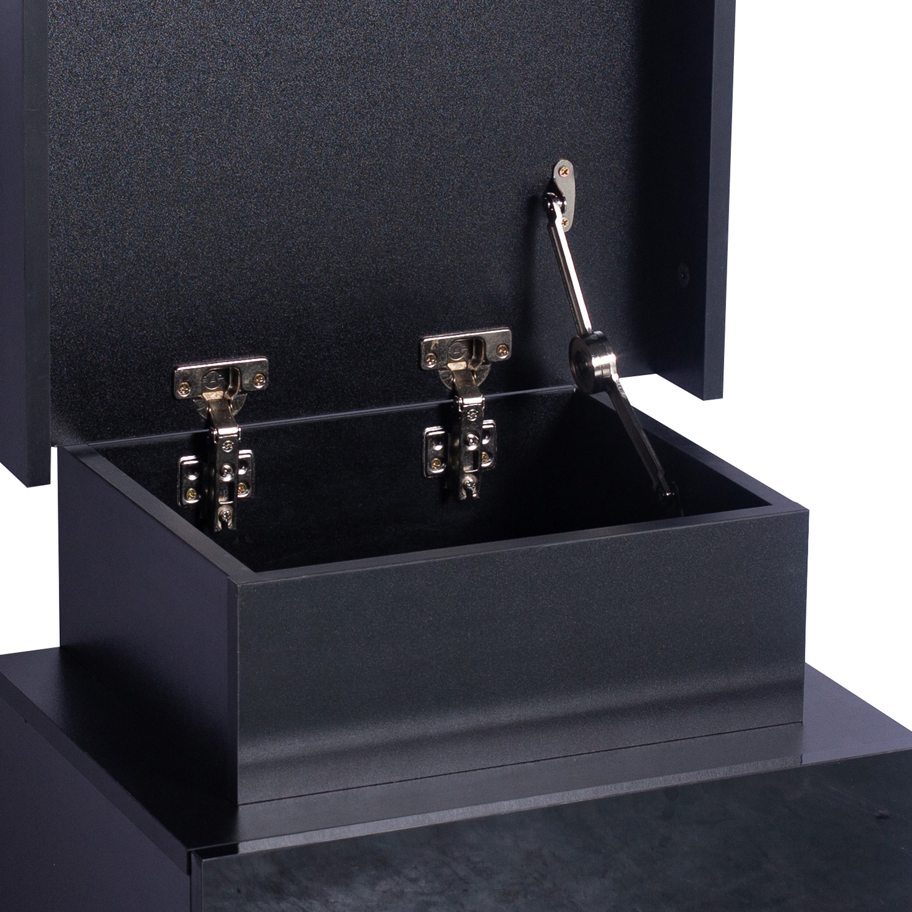 Bedside Tables Side Table 2 Drawers Black