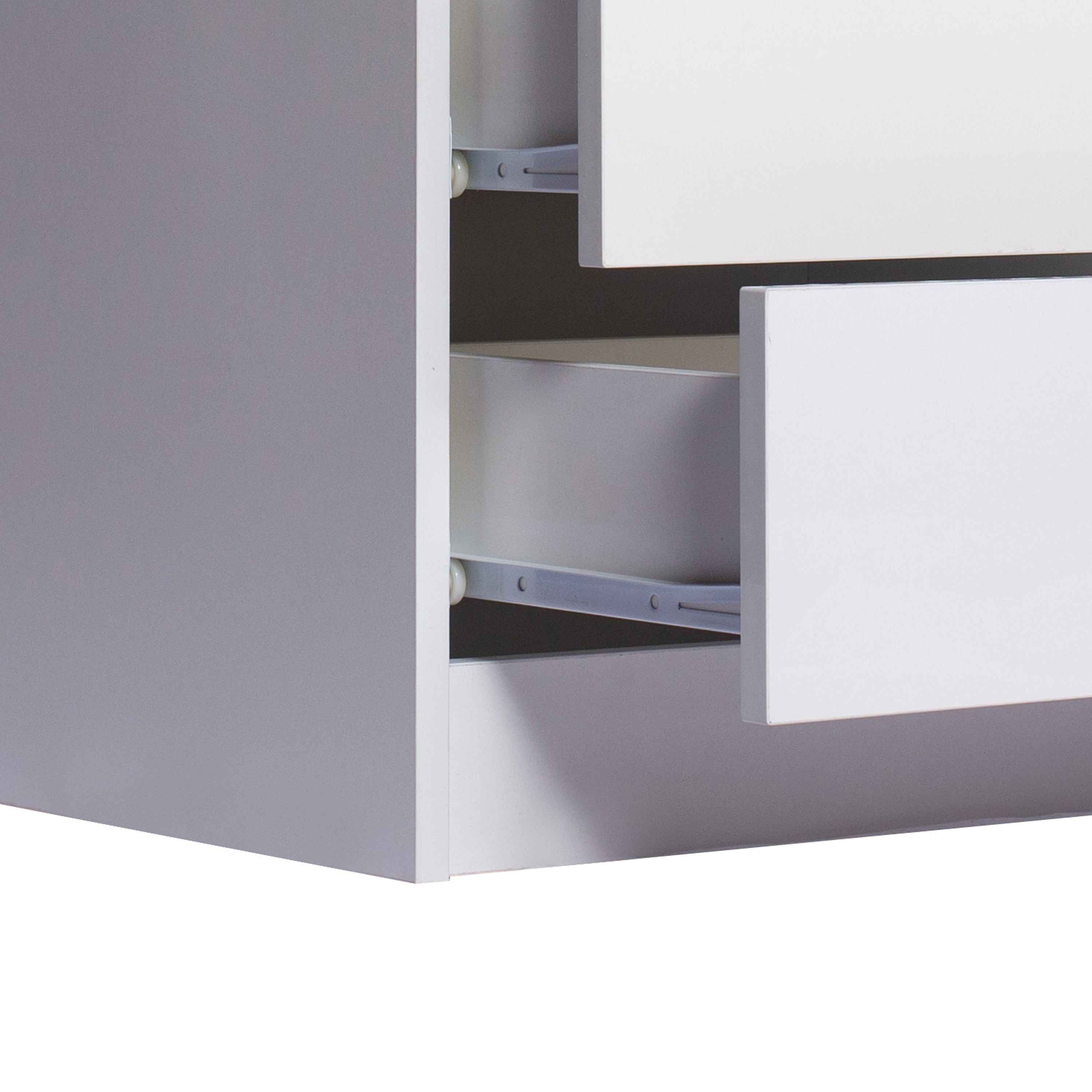 Bedside Tables RGB LED Side Table White
