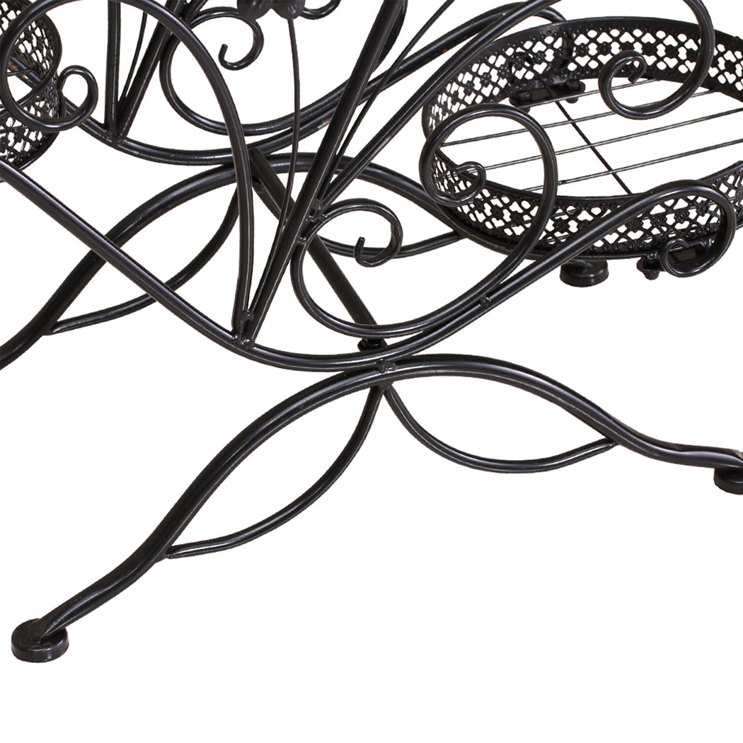 Sturdy Black Metal Plant Stand
