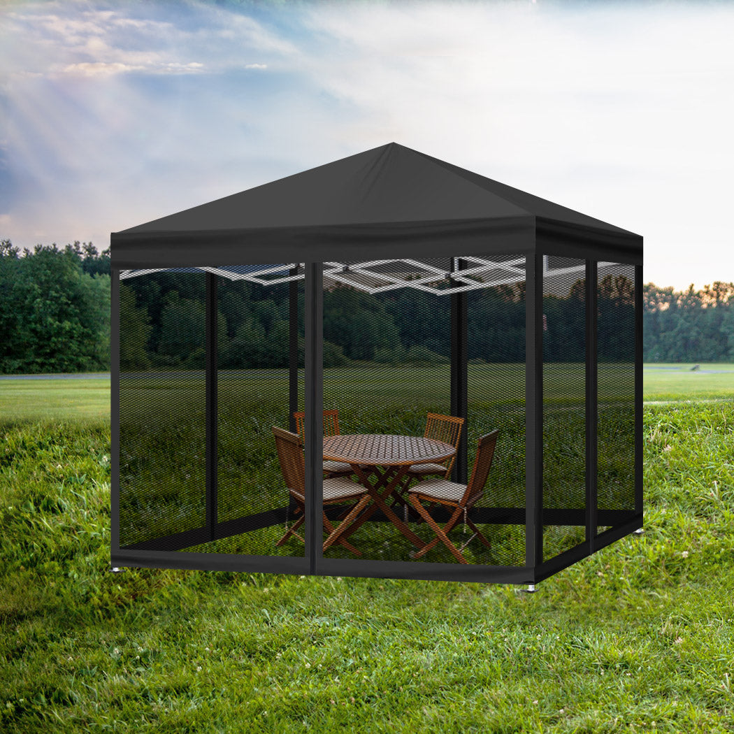 Gazebo Pop Up Marquee Outdoor Black