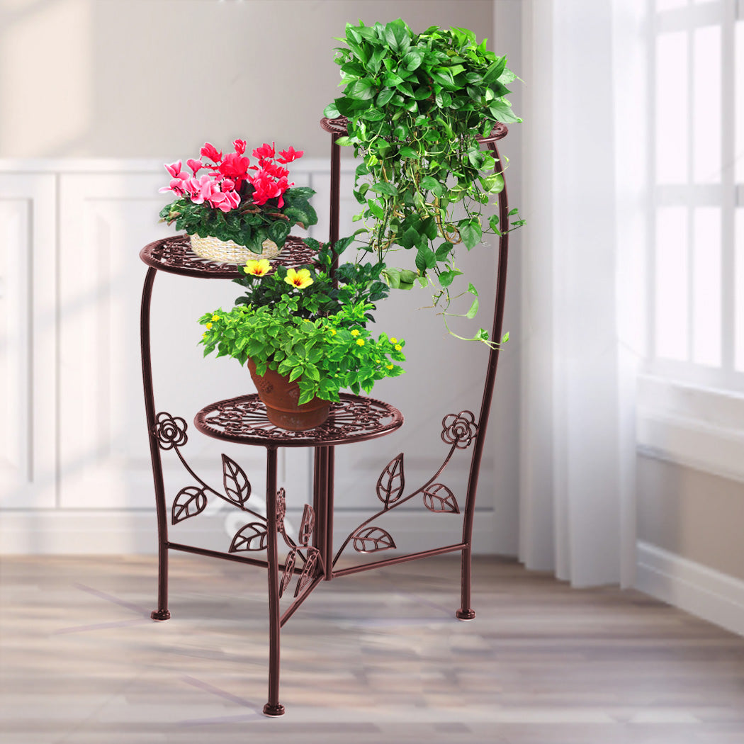 Plant Stand Outdoor Indoor Flower Pots Bronze