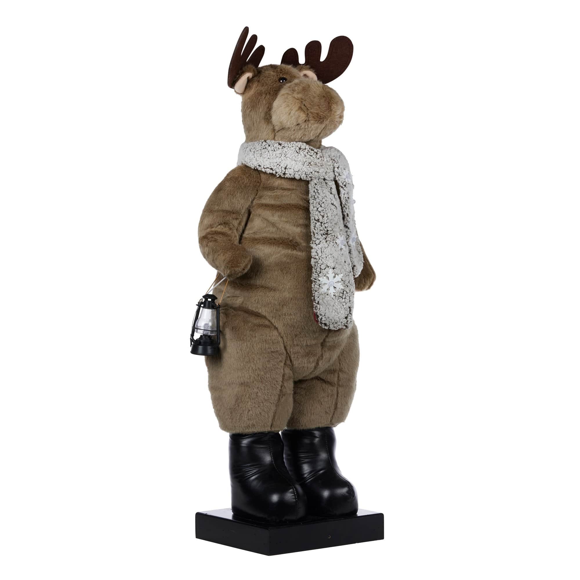 1.1m Musical LED Animated Christmas Moose Decoration Light-Up Lantern Ornament