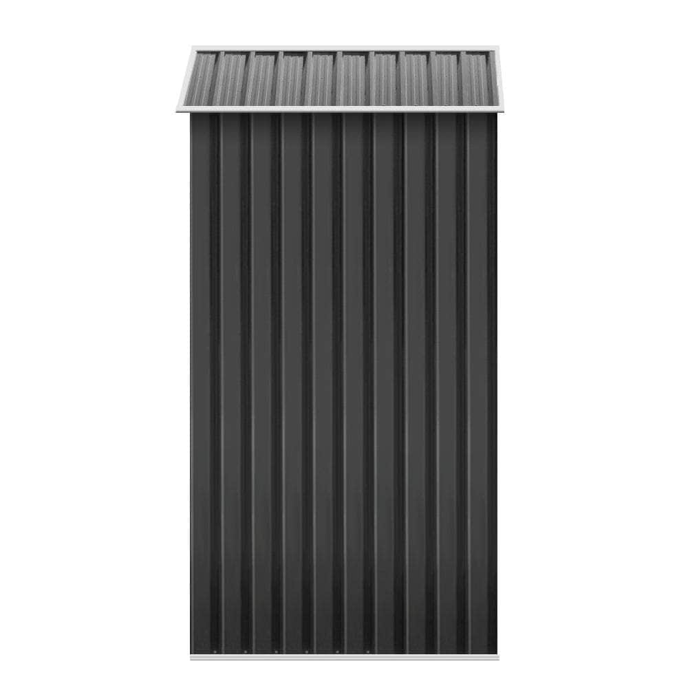 1.25 x 1.95m Steel Garden Shed - Grey