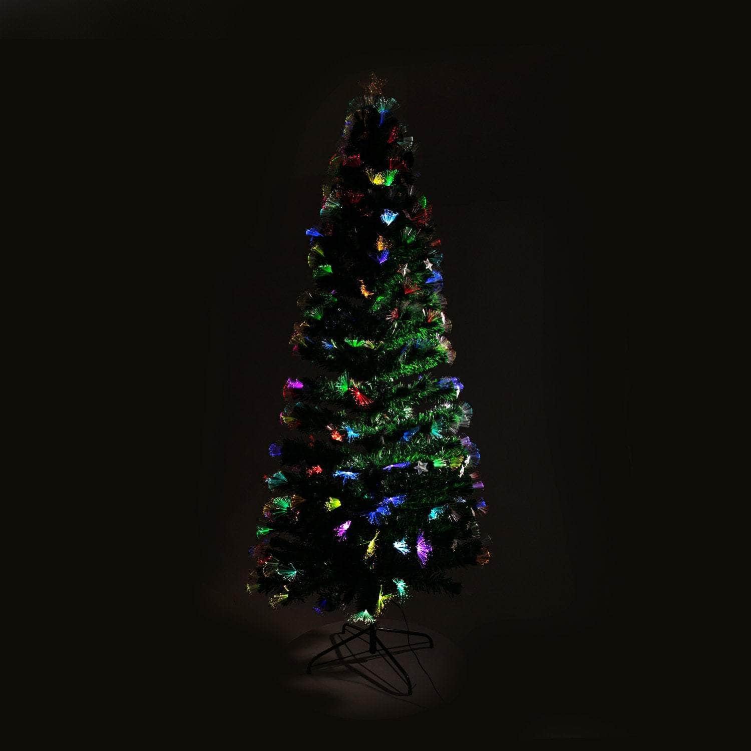 1.2m Enchanted Pre Lit Fibre Optic Christmas Tree Stars