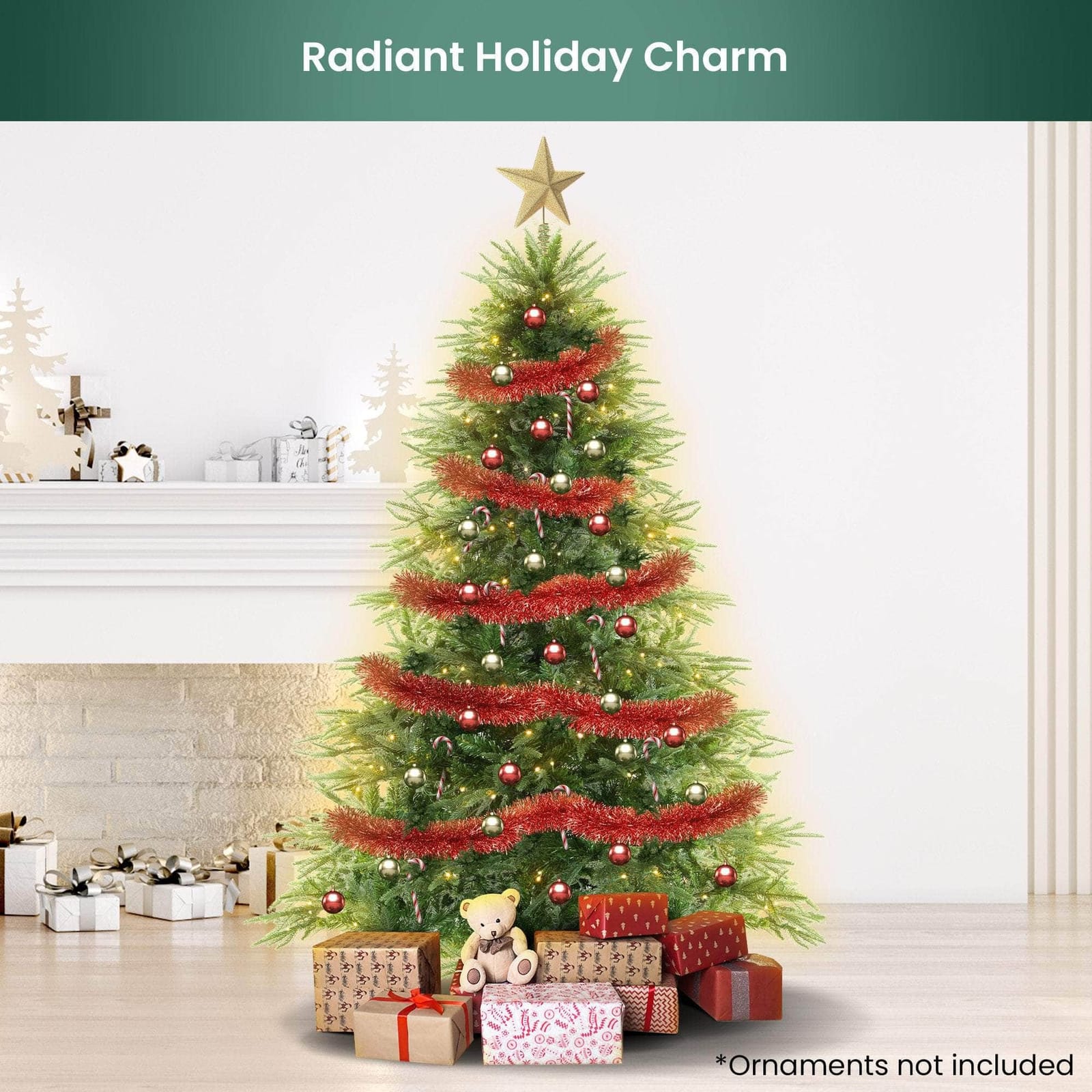 1.2m Everglow Fir Christmas Tree with 150 LED Lights - dsd - photo 14