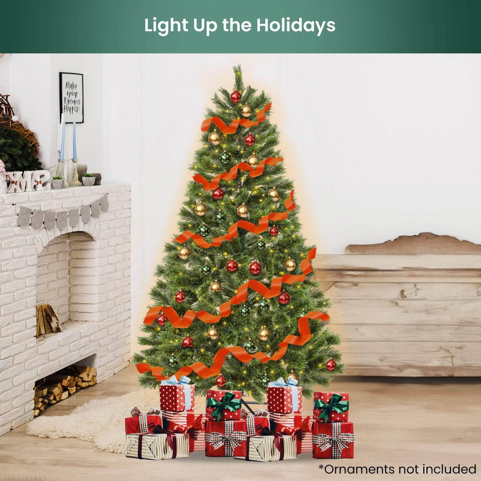 1.2m Lumina Pine Christmas Tree with Pine finish