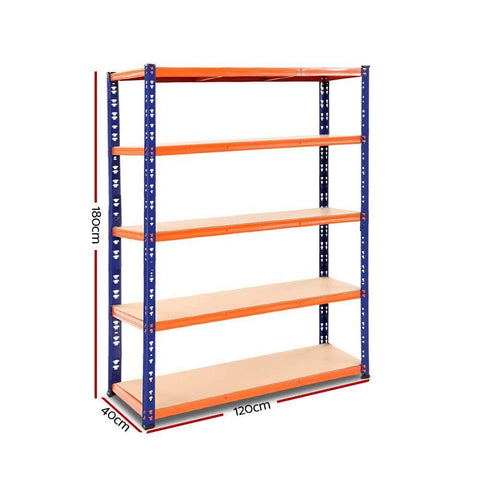1.2M Warehouse Racking Shelving Storage Shelf Garage Shelves Rack Steel Blue and Orange