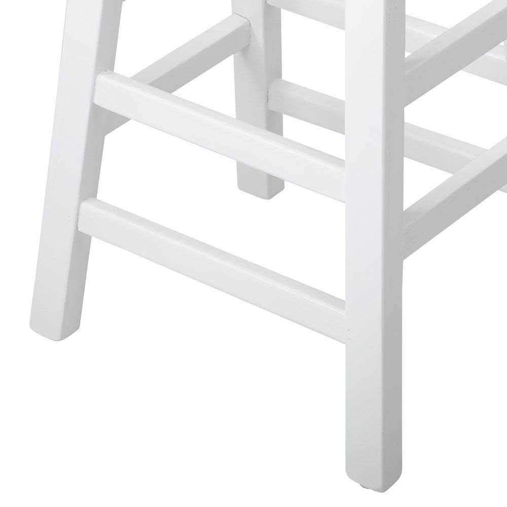 1/2X/4x Bar Stools Kitchen Stool Wooden Counter Chairs White