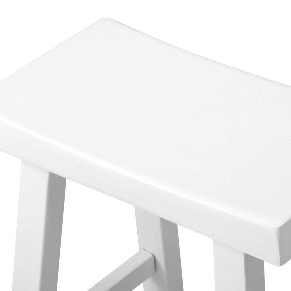 1/2X/4x Bar Stools Kitchen Stool Wooden Counter Chairs White