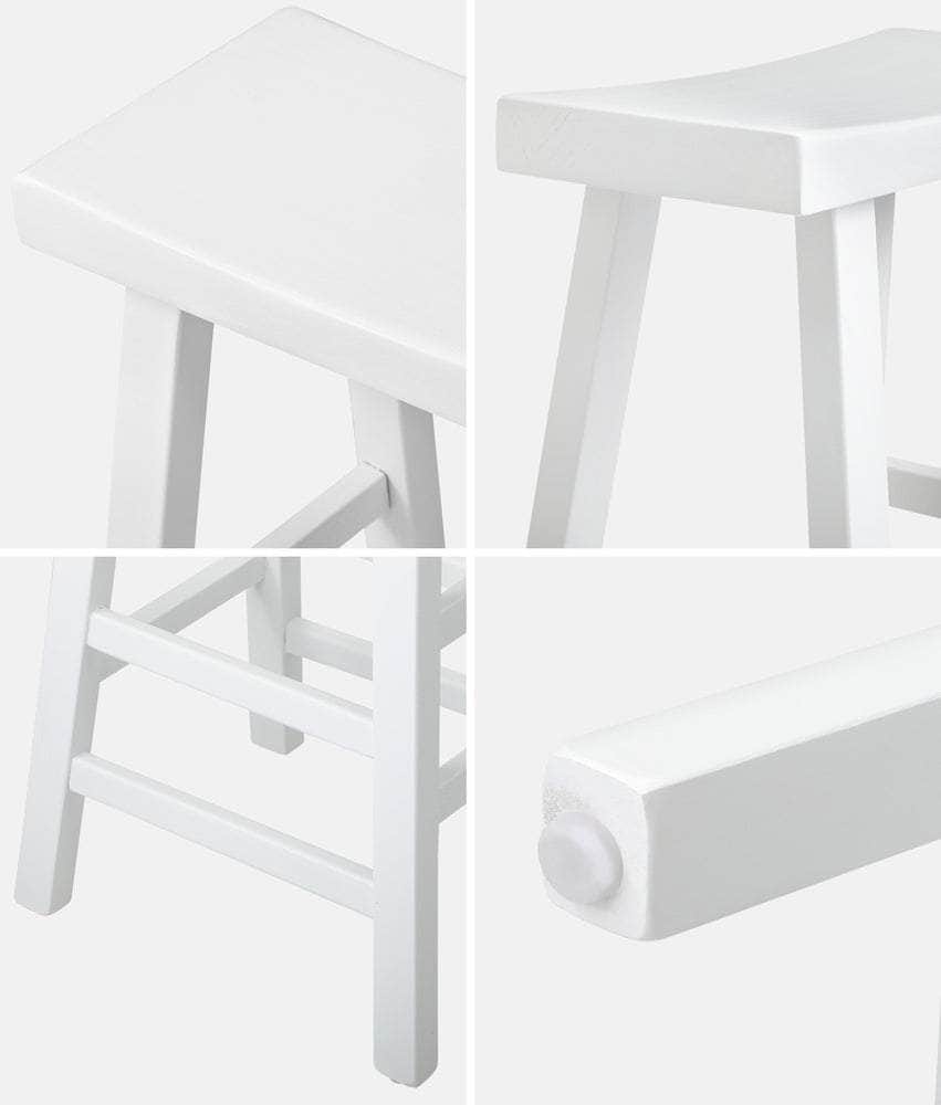 1/2X/4x Bar Stools Kitchen Stool Wooden Counter Chairs White