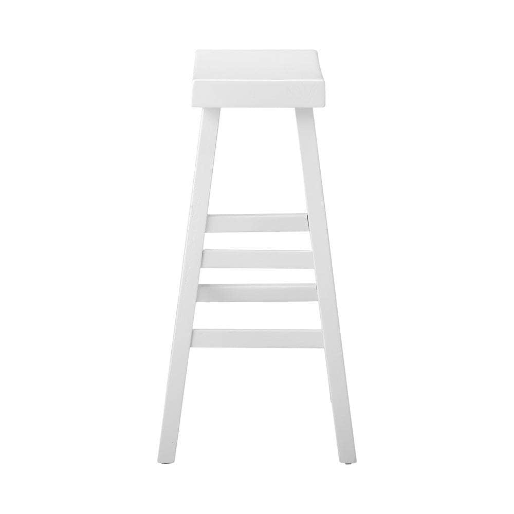 1/2X/4x Bar Stools Kitchen Stool Wooden Counter Chairs White