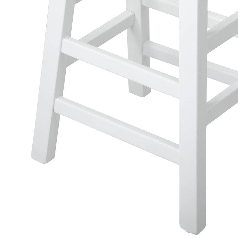 1/2X/4x Bar Stools Kitchen Stool Wooden Counter Chairs White