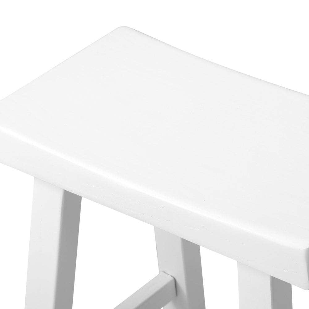 1/2X/4x Bar Stools Kitchen Stool Wooden Counter Chairs White
