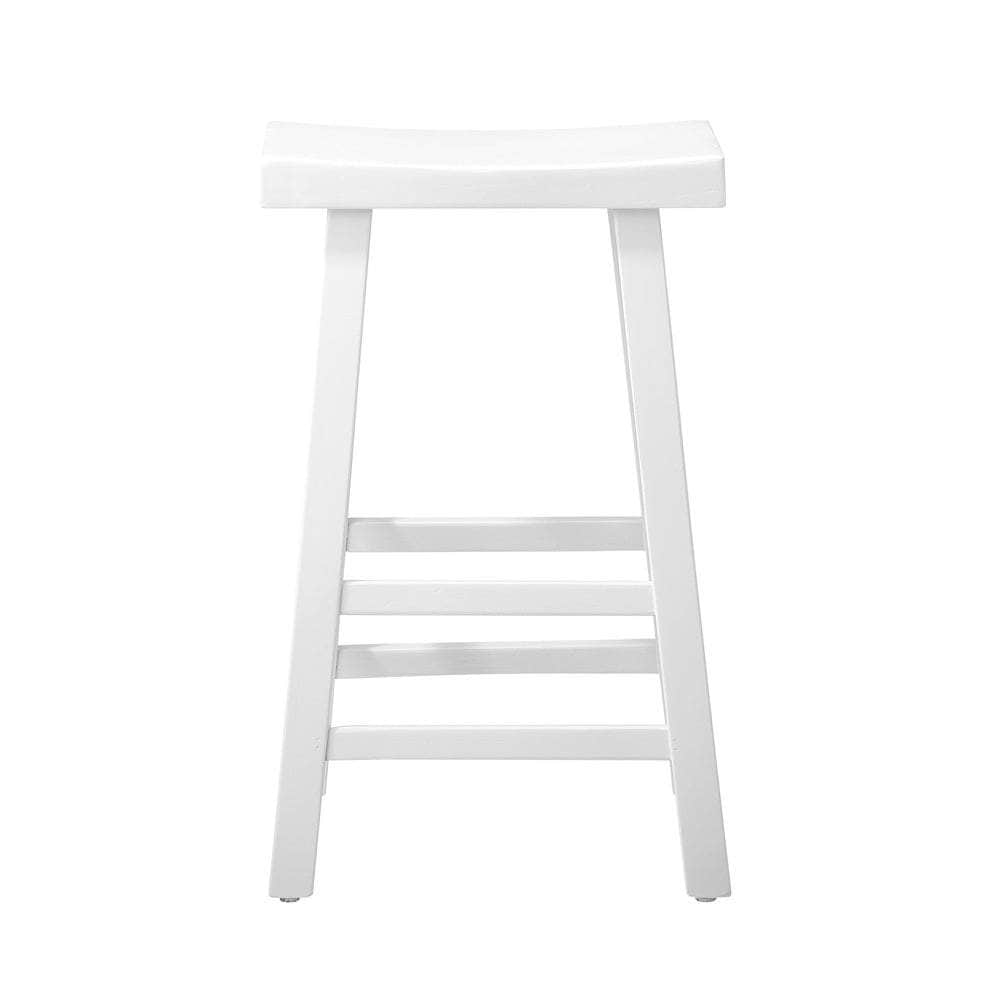 1/2X/4x Bar Stools Kitchen Stool Wooden Counter Chairs White