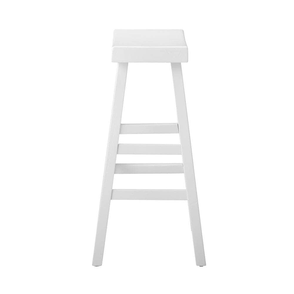 1/2X/4x Bar Stools Kitchen Stool Wooden Counter Chairs White