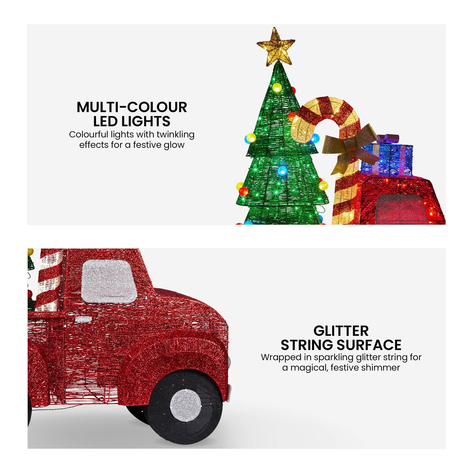 1.4m Christmas Tree Truck Indoor Outdoor Display Decoration LED Lights Front Yard