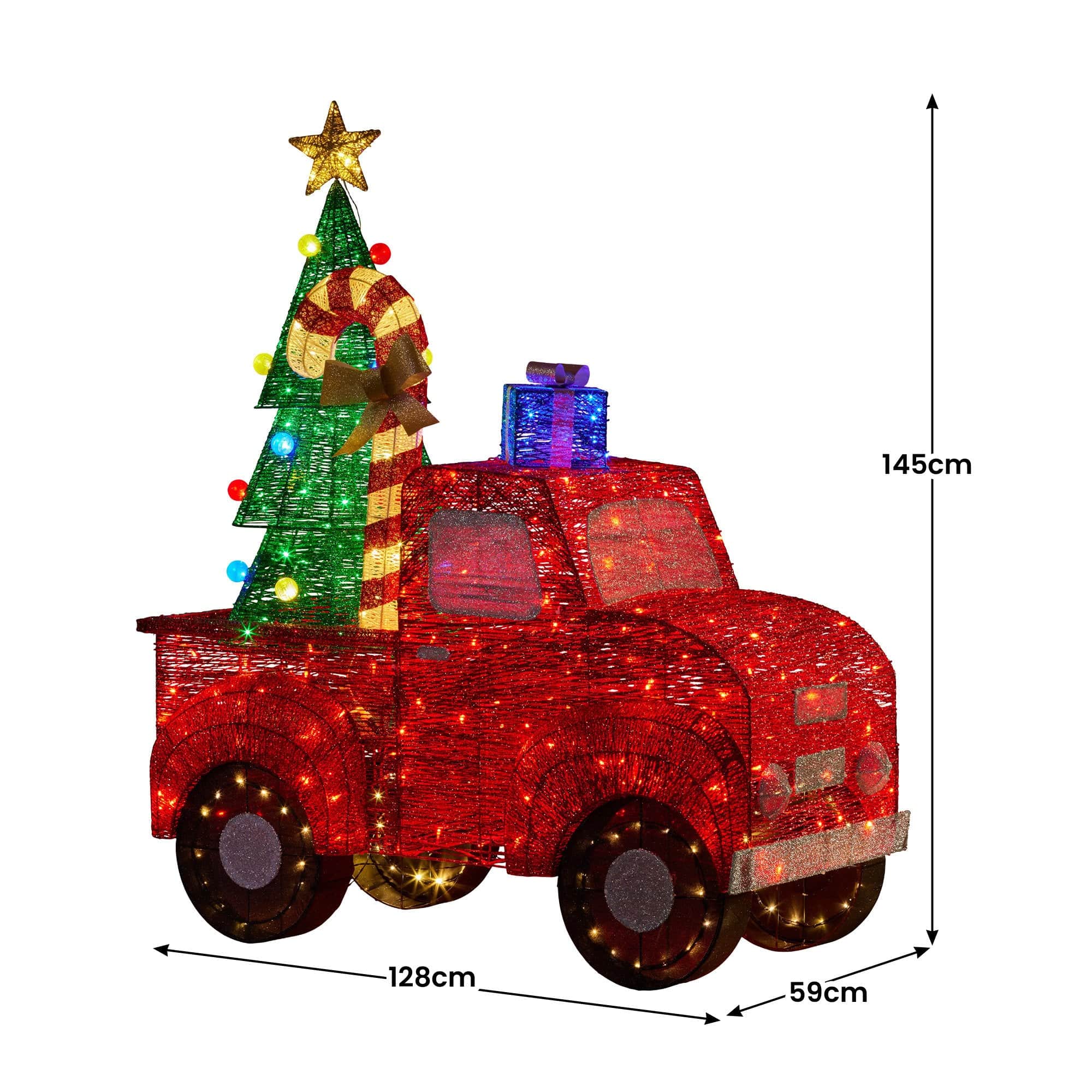 1.4m Christmas Tree Truck Indoor Outdoor Display Decoration LED Lights Front Yard