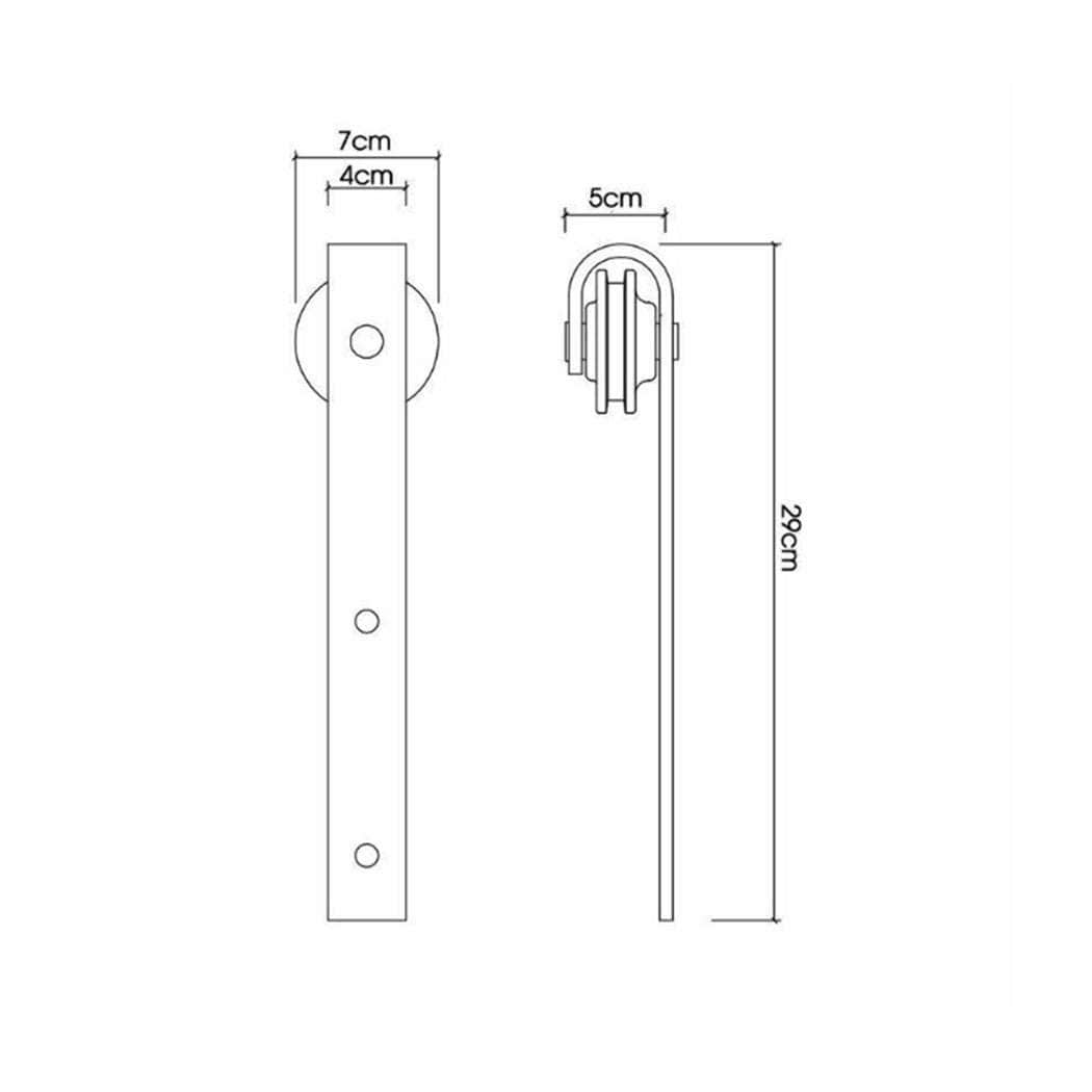 1.5M Antique Classic Style Single Sliding Barn Door Roller Kit