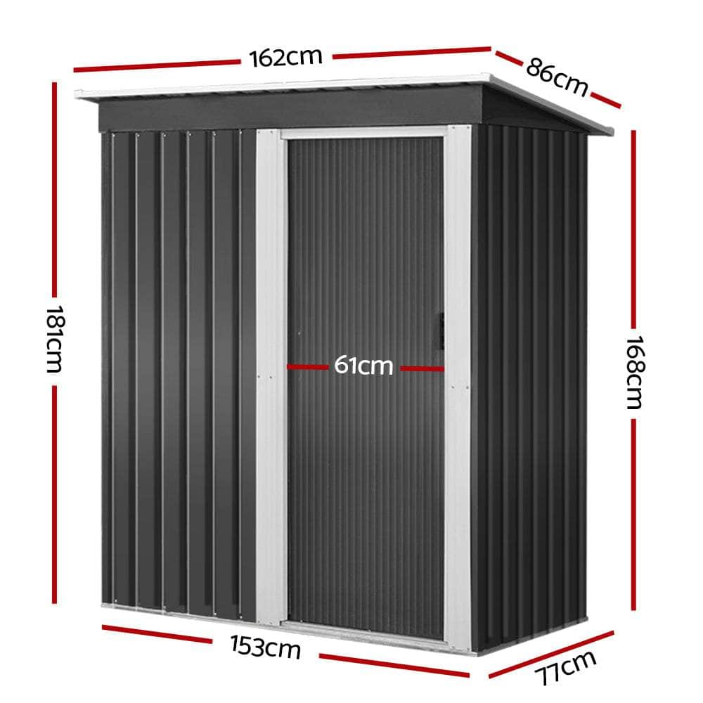 1.64x0.89M Garden Shed Outdoor Storage Sheds Tool Workshop Shelter Metal