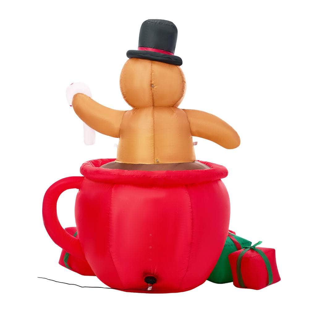 1.8M Christmas Inflatable Gingerbread Man with LED Lights