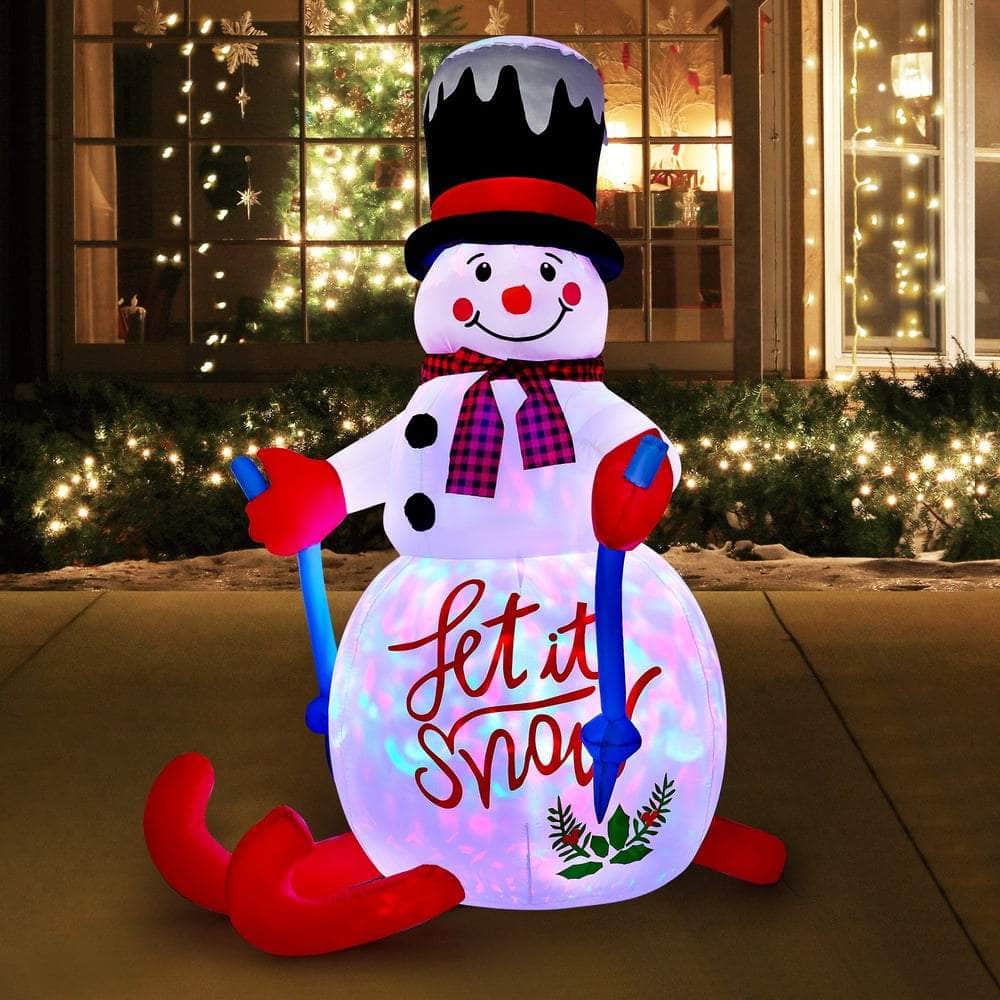 1.8M Christmas Inflatable Snowman with LED Lights Holiday Outdoor Decoration