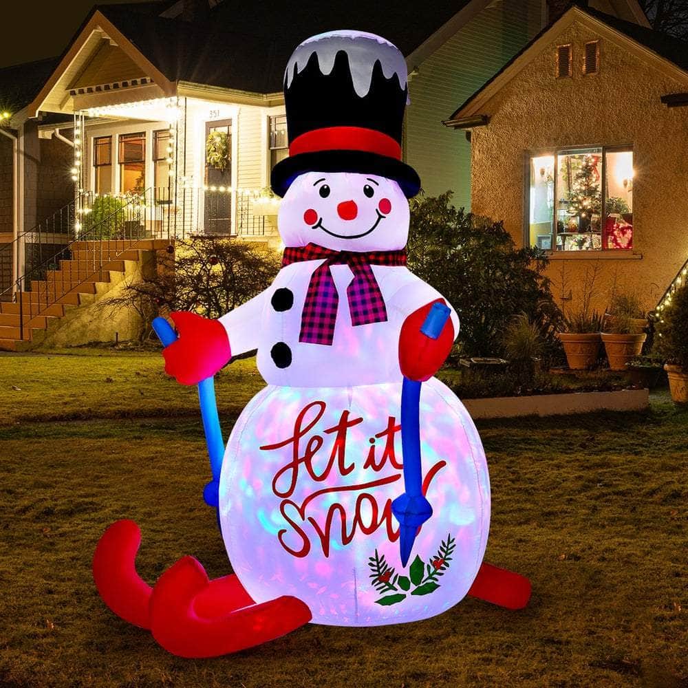 1.8M Christmas Inflatable Snowman with LED Lights Holiday Outdoor Decoration