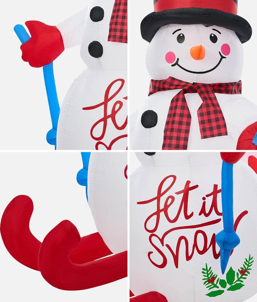 1.8M Christmas Inflatable Snowman with LED Lights Holiday Outdoor Decoration