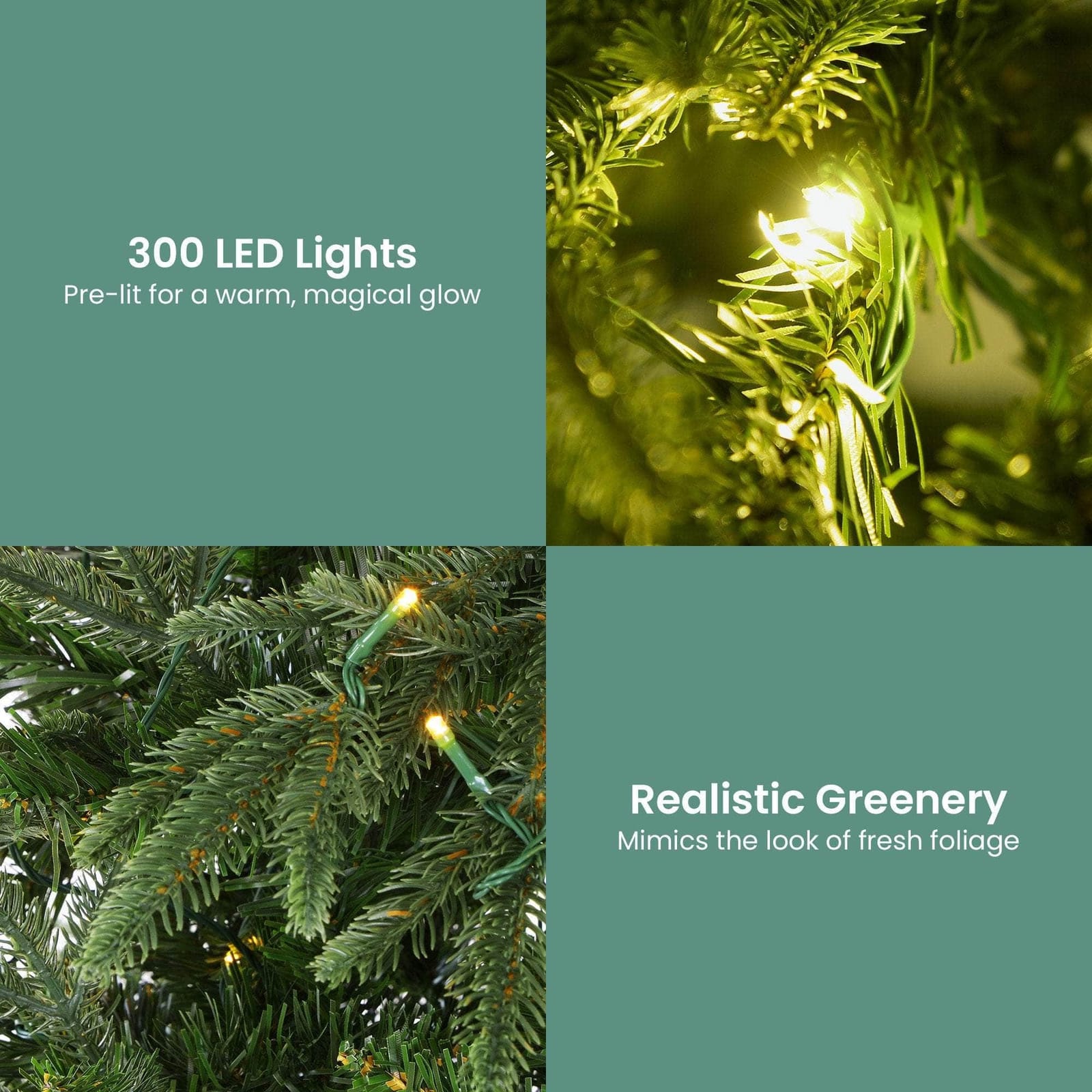 1.8m Everglow Fir Christmas Tree with 300 LED Lights with Christmas - photo 13
