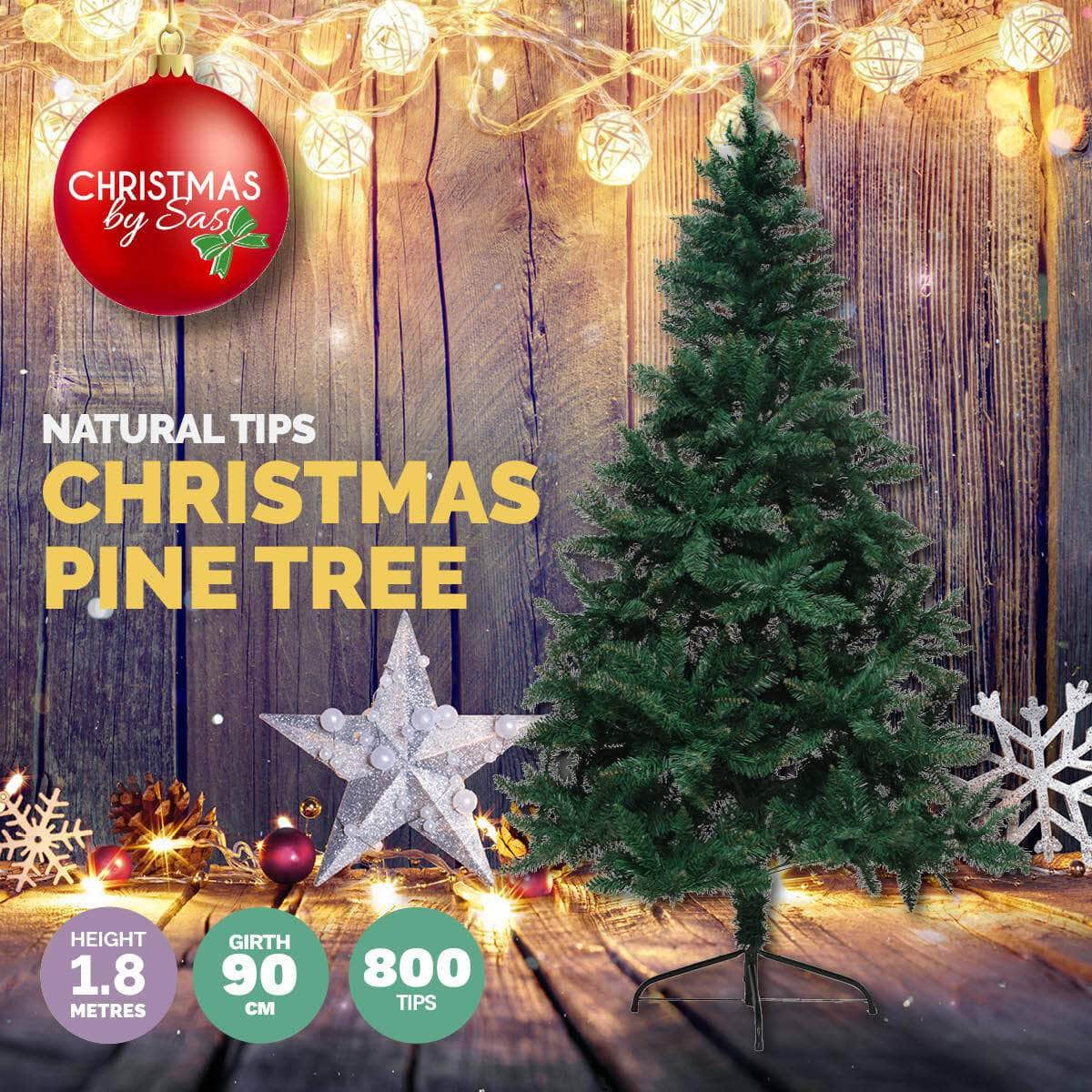 1.8m Full Figured Pine Tree Realistic Foliage 800 Tips