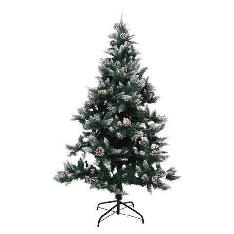 1.8m Full Figured Tree Snow Covered Tips & Pine Cones