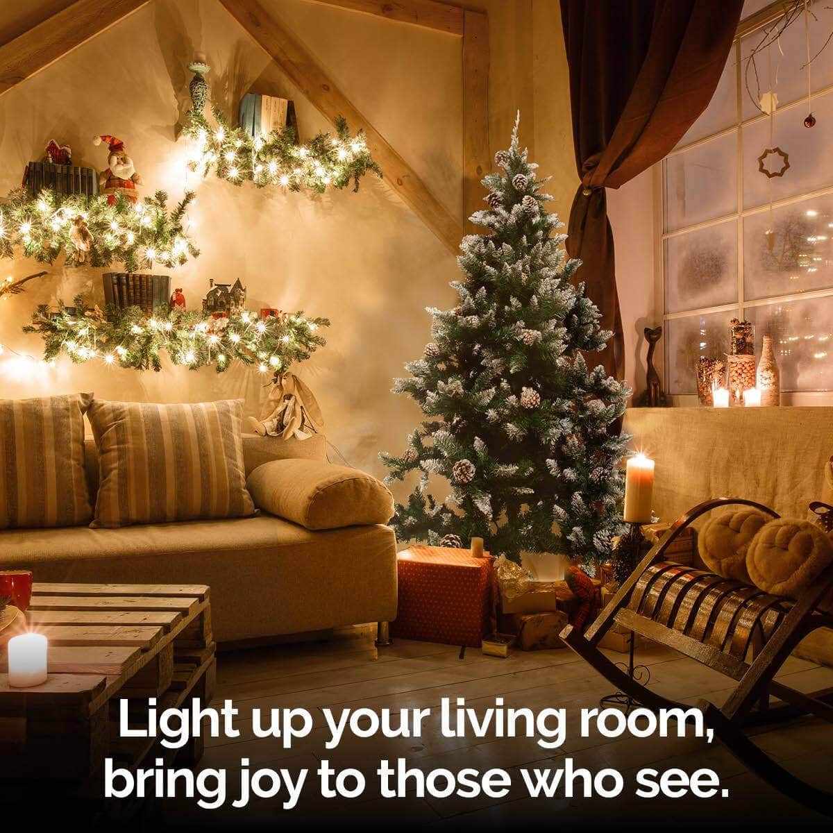 1.8m Full Figured Tree Snow Covered Tips & Pine Cones