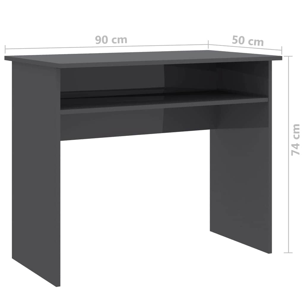1 Desk High Gloss Grey Chipboard