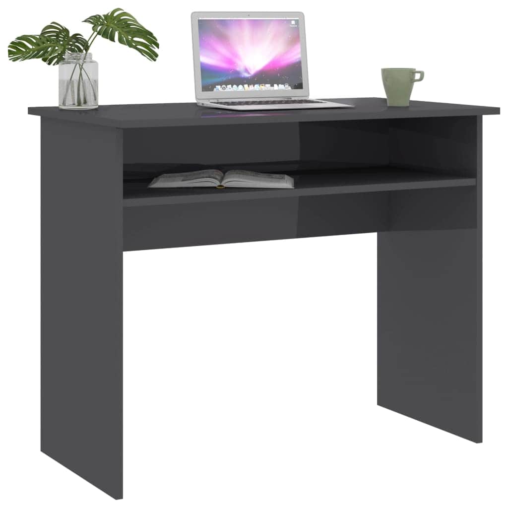 1 Desk High Gloss Grey Chipboard