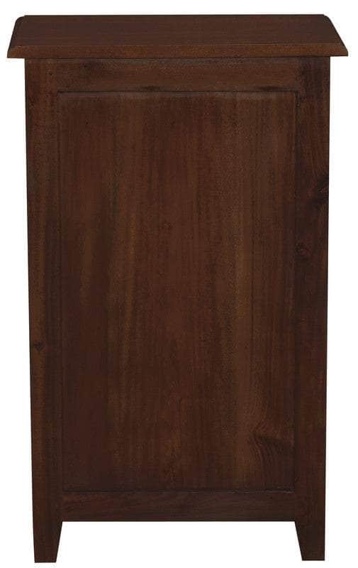 1 Drawer Solid Timber Lamp Table- Chocolate/Mahogany/White