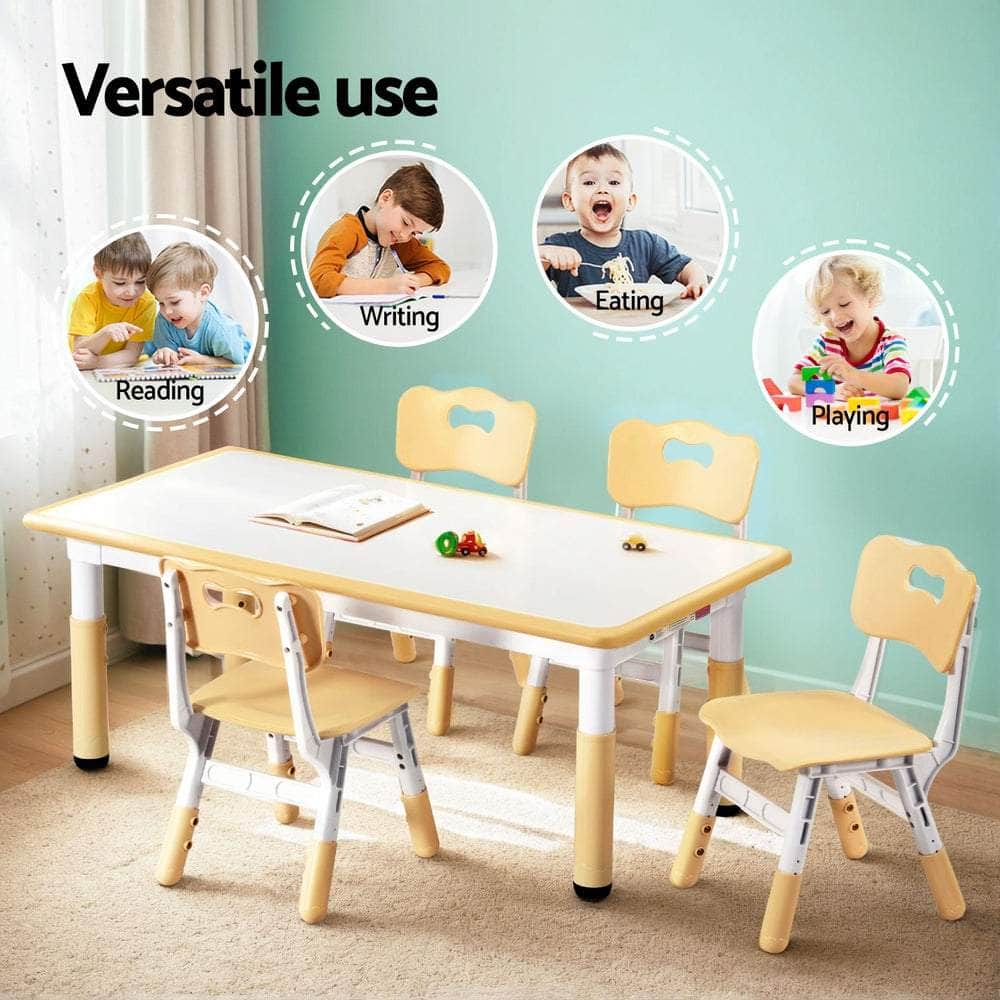 1 Kids Table and 4 Chairs Set Graffiti