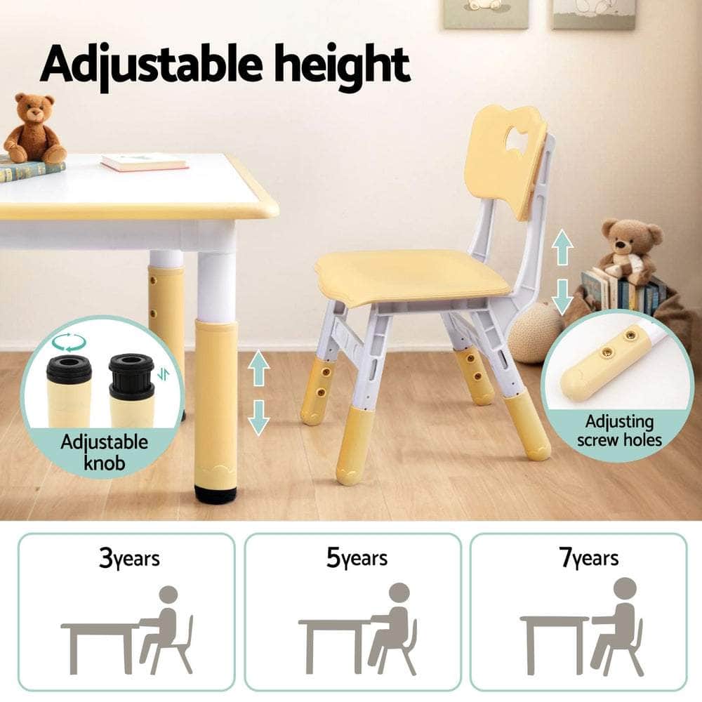 1 Kids Table and 4 Chairs Set Graffiti