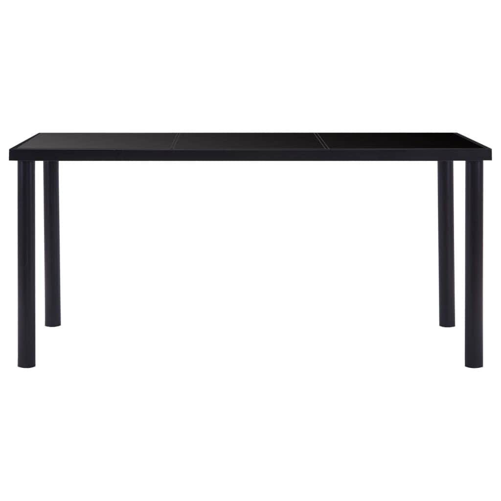 1 pcs Dining Table Black Tempered Glass - Simple deals