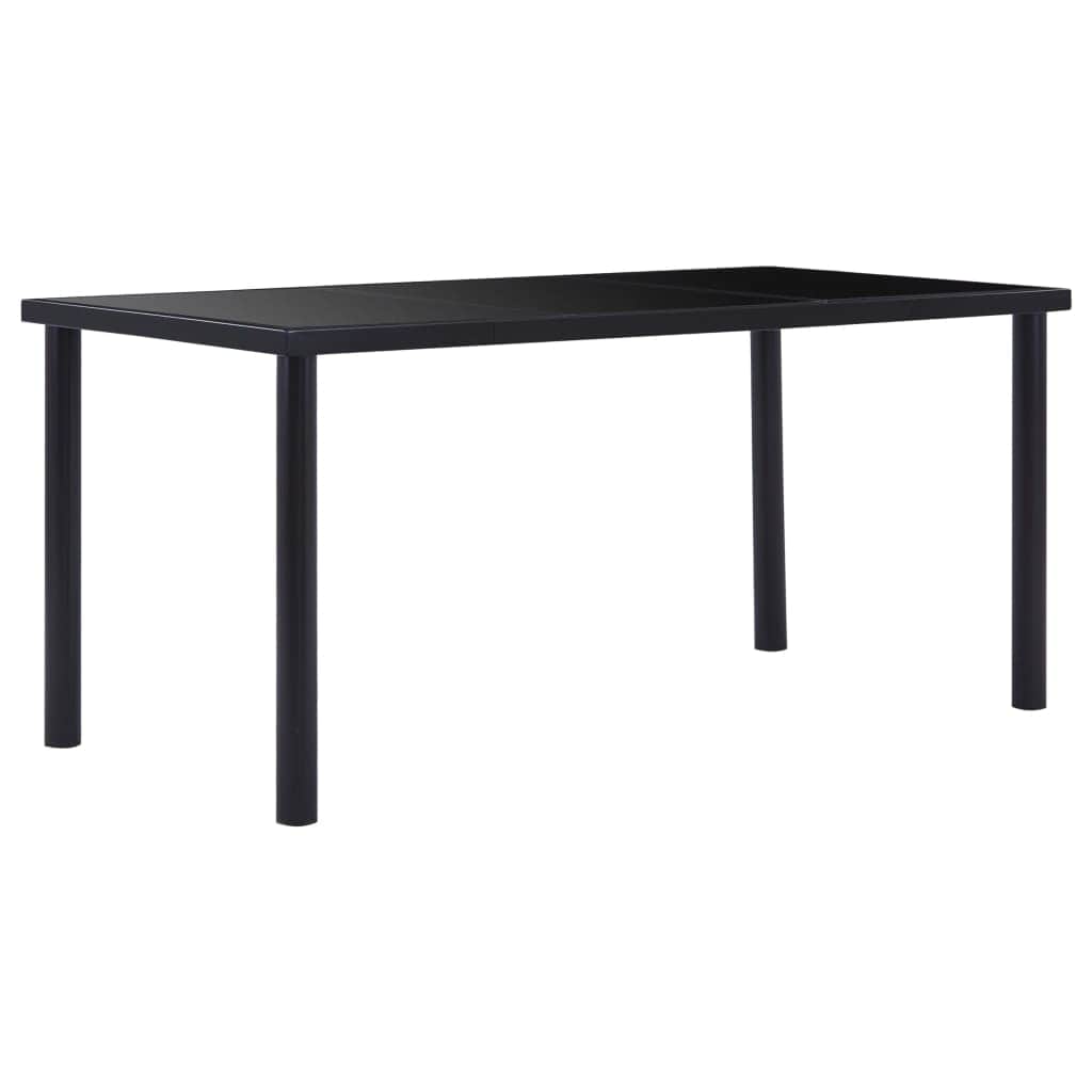 1 pcs Dining Table Black Tempered Glass - Simple deals