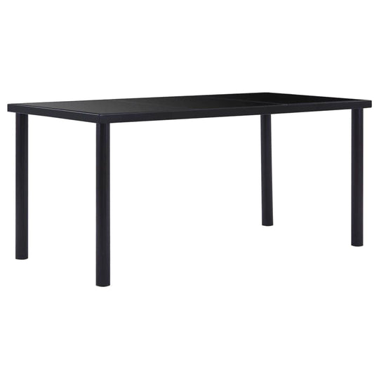 1 pcs Dining Table Black Tempered Glass - Simple deals