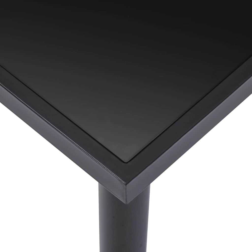 1 pcs Dining Table Black Tempered Glass - Simple deals