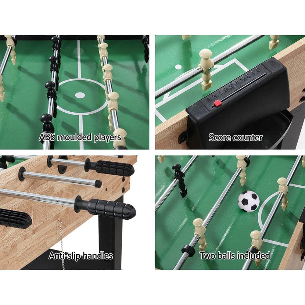 10-In-1 Games Table Soccer Foosball Pool Tennis Air Hockey Chess Cards