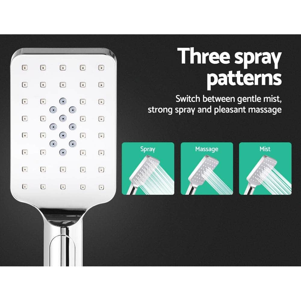 10'' Rain Shower Head Set Handheld Square High Pressure Chrome
